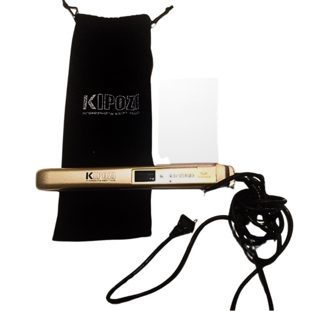 KIPOZI 1” Nano Titanium Gold Flat Iron Straightener - Picture 7 of 7